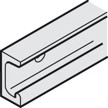 Șină de rulare, inox, pentru montaj pe perete
