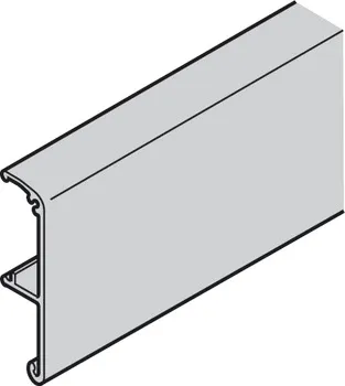 Profil mascare din aluminiu, înălțime 56 mm, fixare clip pe șina de culisare, pentru sistemul Häfel