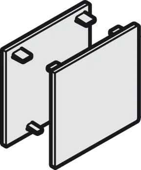 Capac de capăt din plastic, pentru șina de culisare și ghidare, grosime material de 25 mm