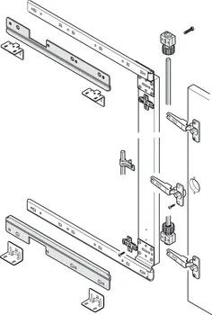 Mecanism Accuride 1316 Parallelo Control, pentru sistem uși glisante pivotante Accuride 1319