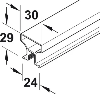Profil de aluminiu, lateral
