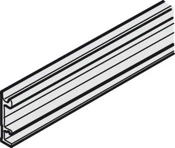 Șină din aluminiu pentru montaj sistem culisare Häfele Slido D-Line11, pregăurită, lățime 8 mm