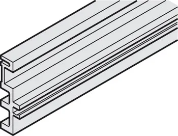 Șină de distanțare, Pregăurit, pentru montare pe perete a șinei combinate, 11 x 36 mm (lăţime x înăl