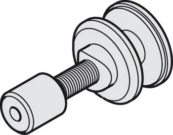 Set fixare pe panoul din sticlă, pentru sistemul culisant Häfele Slido D-Line801 70-V și 100-V