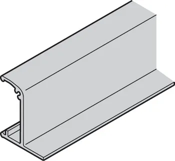 Profil mascare din aluminiu, sistem clip, pentru șina de culisare Häfele Slido D-Line11, cu integra
