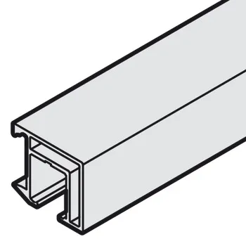 Șină de culisare superioară simplă, pentru grosimi material de 19 mm, fixare prin lipire pe șina de