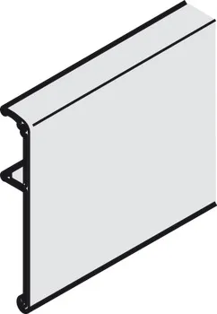 Profil din aluminiu pentru mascare înălțime 90 mm, fixare pe șina de rulare, Häfele Slido D-Line11