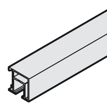 Șină de culisare superioară simplă, pentru grosimi material de 25 mm, fixare prin lipire pe șina de