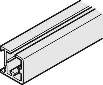 Șină de superioară simplă, Pentru montare cu clemă, 22 x 20 mm (lăţime x înălţime)