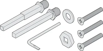 Set pentru montare, Hoppe, cu ax alternativ 10/8 mm, M12
