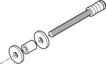 Set pentru montare, inox, Startec, pentru mâner pentru uși Bodo