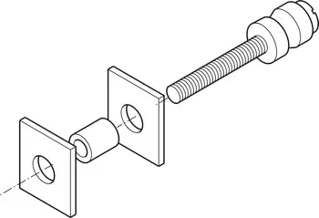 Set pentru montare, inox, Startec, pentru mâner pentru uși Cosimo