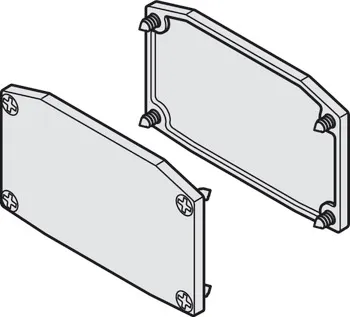 Set capace din aluminiu, înălțime 33 mm, pentru șina de culisare Häfele Slido D-Line11