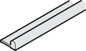 Șină de culisare și ghidare inferioară simplă, din aluminiu, fixare cu șuruburi