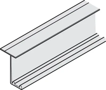 Șină de culisare dublă superioră, din aluminiu, montaj cu şuruburi