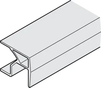 Șină de culisare , pentru sistemul Häfele Slido F-Fold61 25A / 50A, fixare cu șuruburi