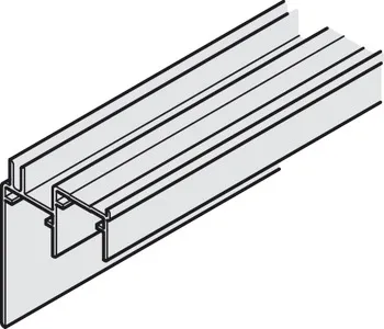 Șină inferioară dublă de culisare cu profil de ramforsare, Häfele Slido F-Line32 80 A/B