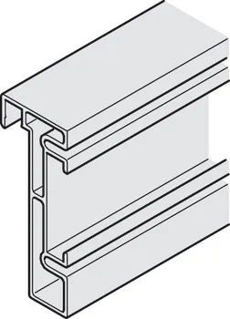 Profil orizontal ramă din aluminiu Häfele Slido F-Li32 80B, pentru ușă mobilier culisantă, montaj