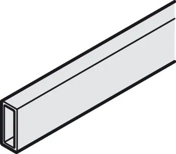 Profil din aluminiu pentru mascare șină culisare, fixare cu bandă adezivă
