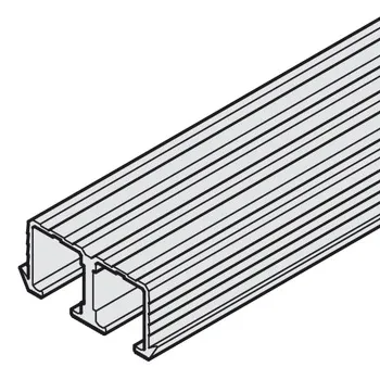Șină superioară dublă de culisare din aluminiu, fixare prin presare și lipire