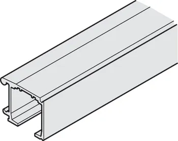 Șină de culisare superioară simplă, din aluminiu, pentru sistemul Häfele Slido D-Line11, montaj pe p