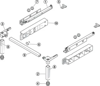 SPACE STEP set grey NL 460mm