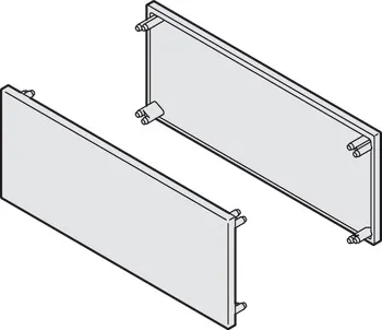Set capace de capăt pentru șina de culisare dublă 81 × 33 mm, pentru sistemul Häfele Slido D-Line11