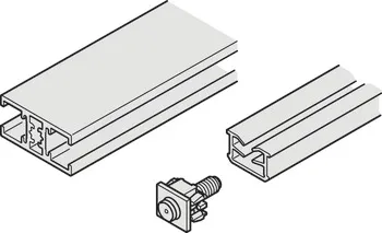 Profil divizare , orizontal, pentru uși cu ramă din aluminiu