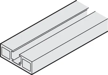Profil lateral pentru uși cu ramă din aluminiu, fără garnitură