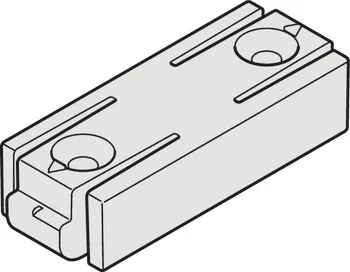 Opritor central din plastic, compatibil cu sistemul culisant Häfele Slido F-Flush57 06A