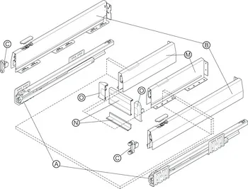 Laterale MX BOX P Gri 18/92/450mm