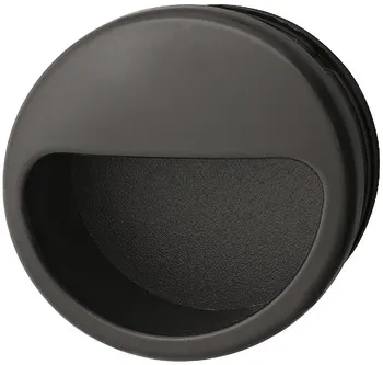 Mâner încastrat, plastic, rotund pe exterior, nișă semirotundă