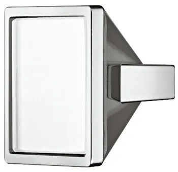 Buton pentru mobilier, Aliaj de zinc, inserție sticlă, pătrată