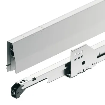 Sertar Häfele Matrix Box P50 cu laterală 18/92 mm, mecanism de deschidere prin apăsare (PTO) și amor