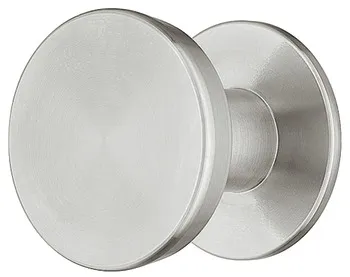 Buton pentru mobilier, inox, rotund, cu rozetă fixă