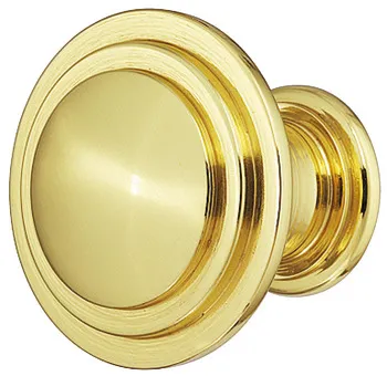 Buton pentru mobilier, Alamă, rotund