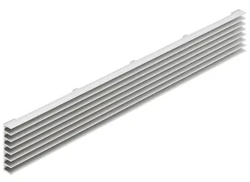 Grilaje de aerisire, pătrată, aluminiu, cu profile unghiulare