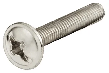 Șurub cuplare mânere sau butoni, cap drept Ø10 mm, filet M4
