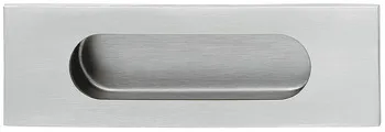 Mâner încastrat, inox, exterior dreptunghiular, interior oval