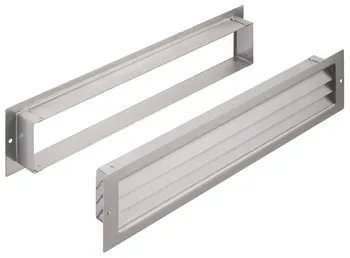 Grilaje de aerisire, inox, mat periat, fante pentru aerisire ascunse
