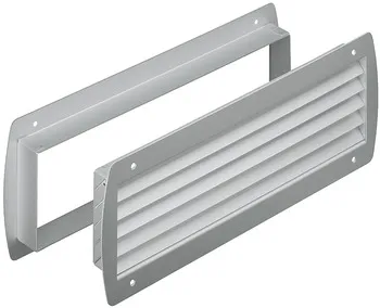 Grilaje de aerisire, Aluminiu, cu cadru, ascuns