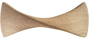 Mâner pentru mobilier, mâner arcuit, lemn natur, răsucit