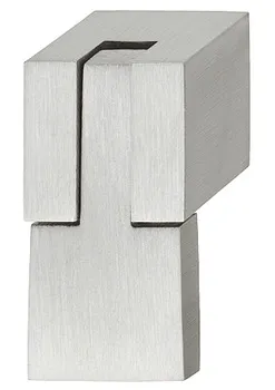 Buton pentru mobilier, inox, pătrată, în formă de medalion