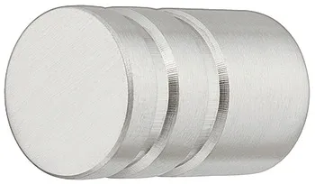 Buton pentru mobilier, inox, rotund, cu nervuri