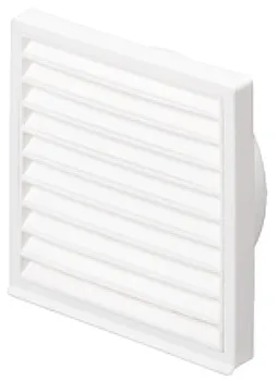 Grilă exterioară, sistem 125, plastic, alb