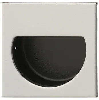Mâner încastrat, inox, cu cant drept la exterior, semirotund în interior