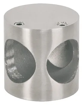 Cubicle - conector îmbinare la 90° a 2 bare de susținere pentru panou, inox mat