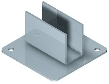 Picior pentru coloană, pentru coloană pentru sistem de polițe 60 x 30 mm
