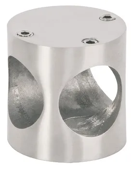 Cubicle - conector tip "T" pentru îmbinare bară susținere, inox mat