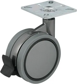 Rolă dublă, Capacitate portantă de 50 kg, oscilare liberă, cu frână